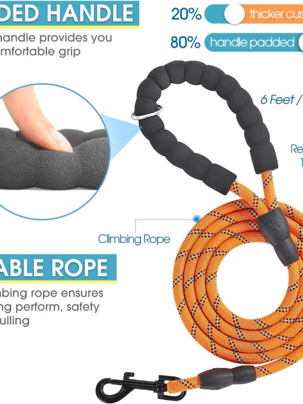 NWT BAAPET Breathable Dog Harness with 6 Feet Reflective Rope Dog Leash SMALL